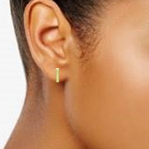 Giani Bernini Polished Bar 18k Plated Stud Earrings